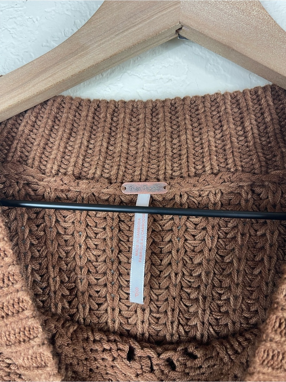 Free People Bell Song Pullover Sweater Brown Size Small - Picture 4 of 8